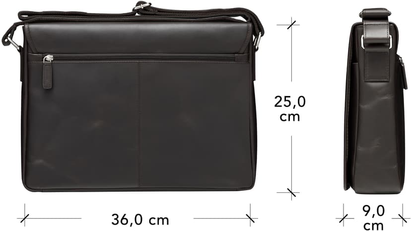 dbramante1928 Marselisborg 2nd Gen 14" Täyspintainen nahka Musta