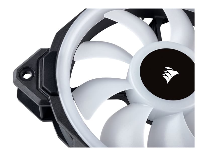 Corsair LL120 RGB PWM Triple P + Lightning Node PRO Vifte Hvit, Sort