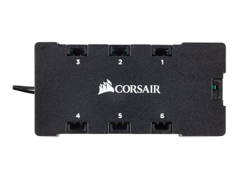 Corsair LL120 RGB PWM Triple P + Lightning Node PRO Vifte Hvit, Sort