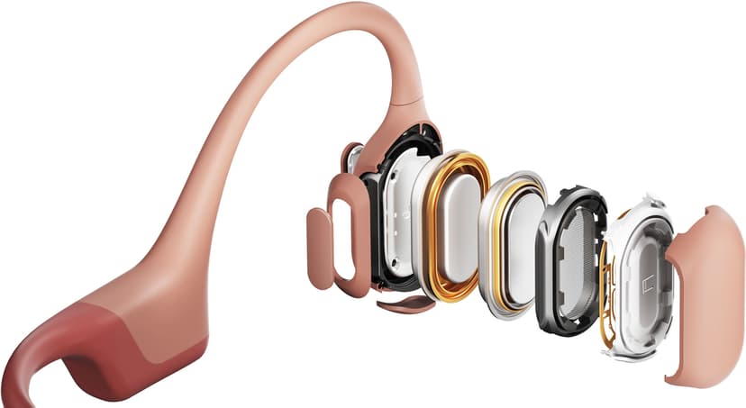 Shokz OpenRun Pro Headset Trådlös Hals-band Samtal/musik Bluetooth Rosa Stereo Rosa