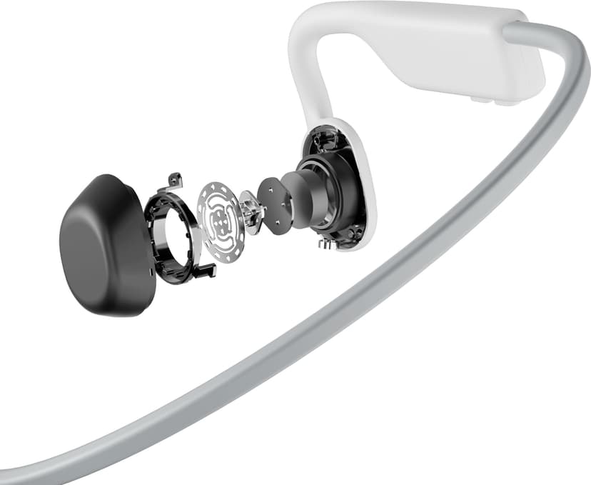 Shokz OpenMove Hörlurar Trådlös Öronkrok Samtal/musik USB Type-C Bluetooth Vit USB Type-C Vit