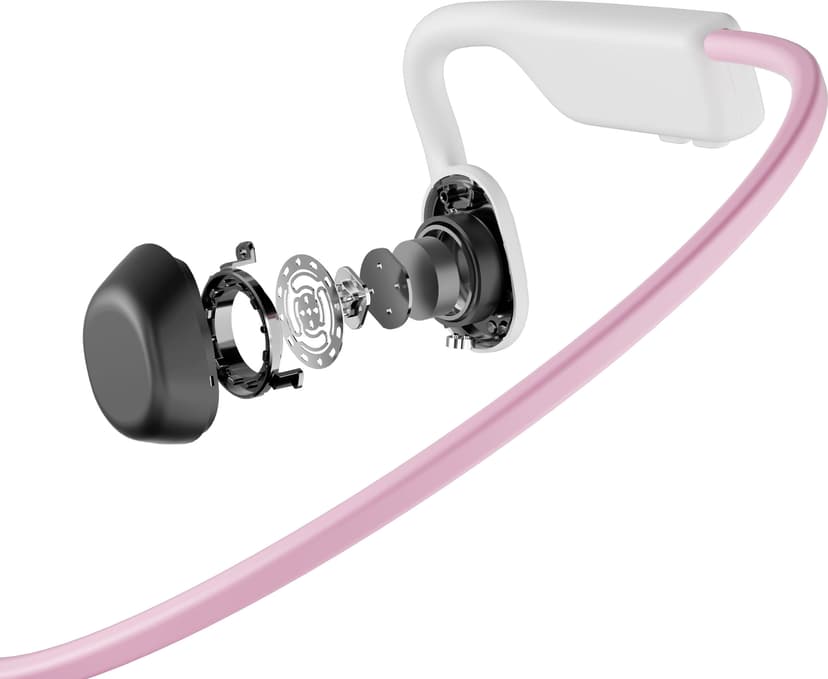Shokz OpenMove Hoofdtelefoons Bedraad en draadloos oorhaak Oproepen/muziek USB Type-C Bluetooth Roze Stereo USB-C Roze