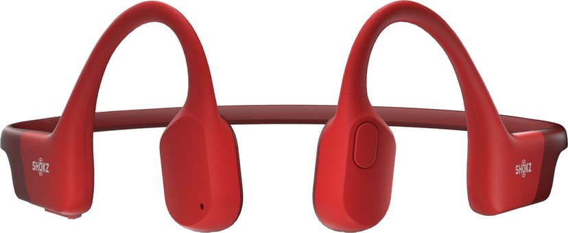 Shokz OPENRUN Headset Draadloos Neckband Sporten Bluetooth Rood Rood