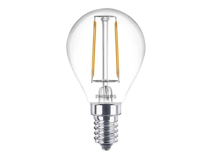 Philips LED E14 Klot Klar 2W (25W) 250 Lumen 2-Pack