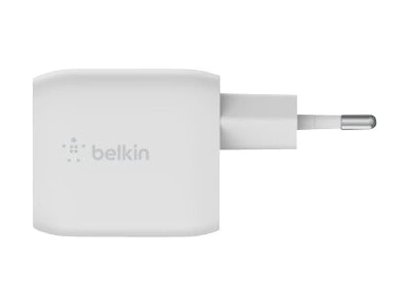 Belkin 45w PD PPD Dual USB-C Gan Charger Hvit