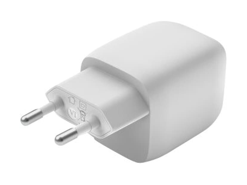 Belkin 45w PD PPD Dual USB-C Gan Charger Hvit