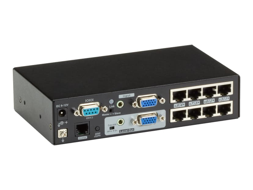 Black Box Mediacento VGA Extender  - 1X8 Audio RS232 Transmitter