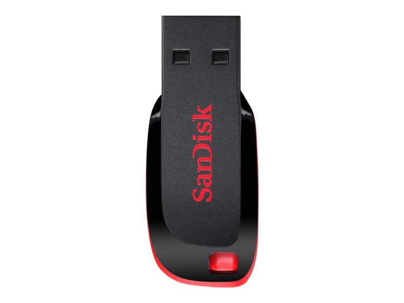 SanDisk Cruzer Blade 64GB USB A-tyyppi Musta, Punainen