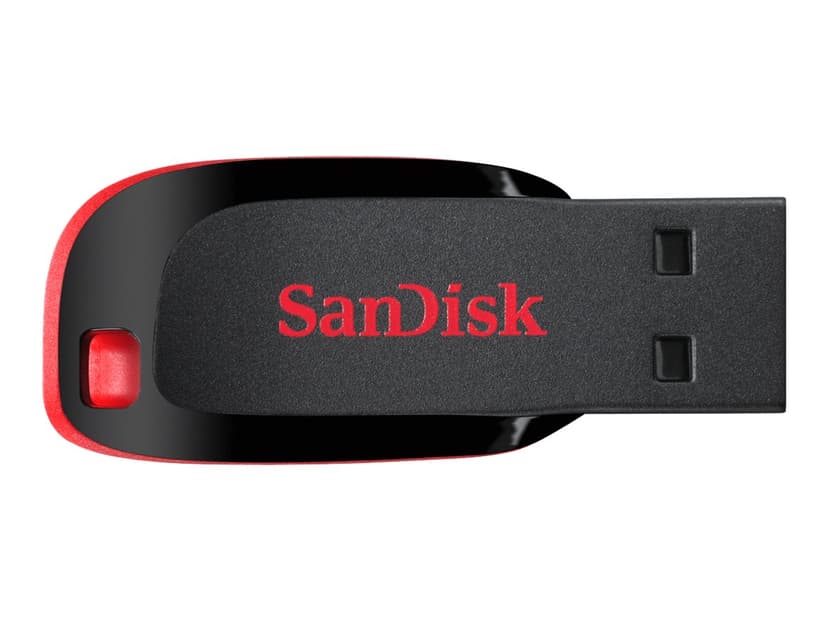 SanDisk Cruzer Blade 64GB USB A-tyyppi Musta, Punainen