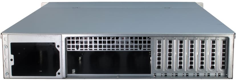 Inter-Tech IPC 2U-2408 2U 19" Rack Rustfritt stål, Sort