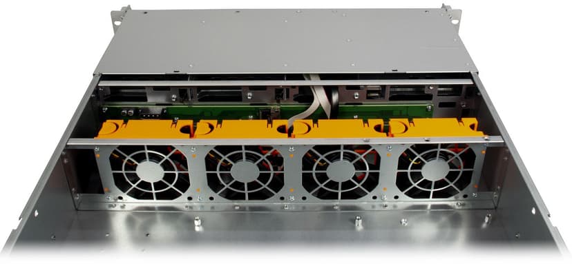 Inter-Tech IPC 2U-2408 2U 19" Rack Rostfritt stål, Svart
