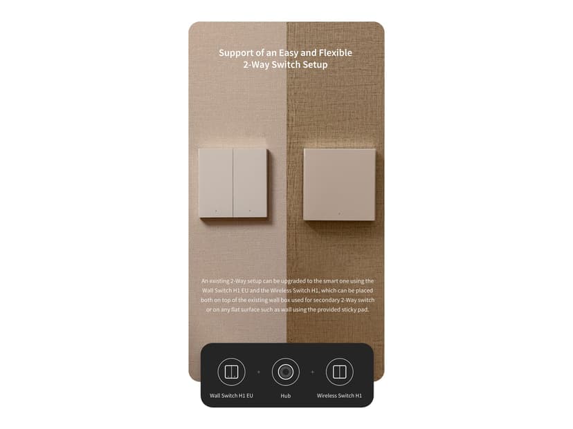 Aqara Smart Wall Switch H1 With Neutral (Single Rocker)