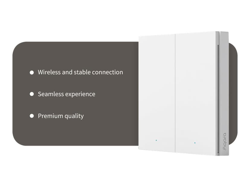 Aqara Smart Wall Switch H1 No Neutral (Double Rocker)