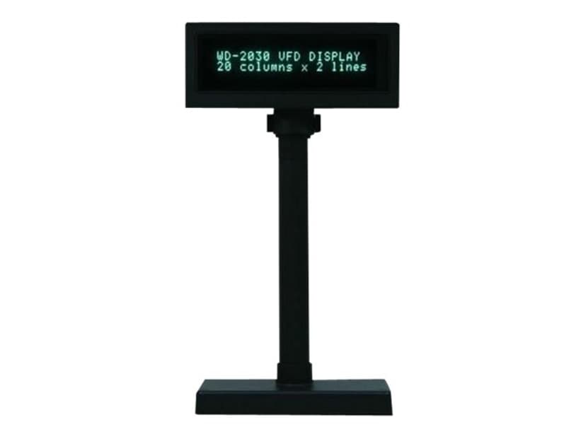 Capture Customer Display WD-2030 B RS232 With USB Power Black