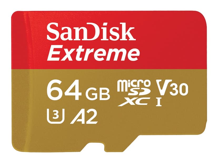 SanDisk Extreme Microsd/sd-card 170/80mb 64gb Incl Adapter 64GB MicroSDXC UHS-I