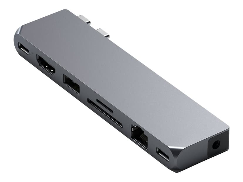 Satechi ST-UCPHMXM laptop-dokkingstasjon og portreplikator 2 x USB 3.2 Gen 2 (3.1 Gen 2) Type-C Grå 2 x USB-C 3.2 Gen 2 (3.1 Gen 2)