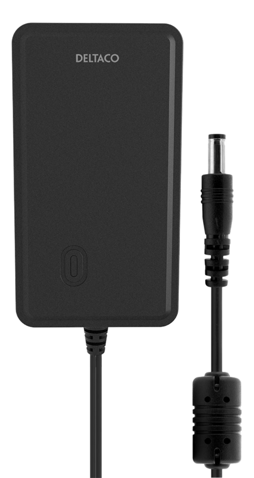 Deltaco AC adapter 100-240V AC 50/60Hz till 12V DC, 3A, 1.5 m, black 1.5m 36W Sort