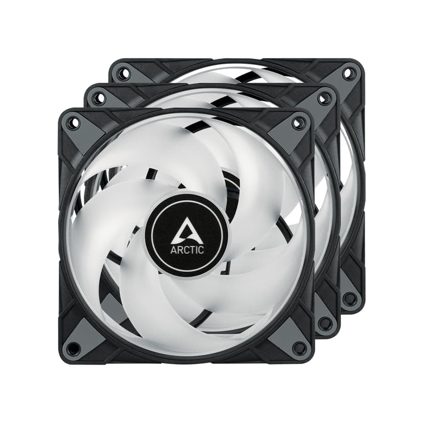 ARCTIC ARCTIC P12 PWM PST ARGB 0DB 3-P 120MM PWM PST ARGB 0D Vifte Hvit, Svart