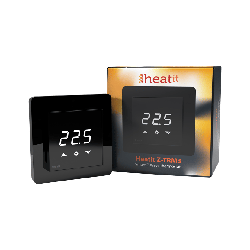 Heatit Z-TRM3 Thermostat 3600W 16A Black