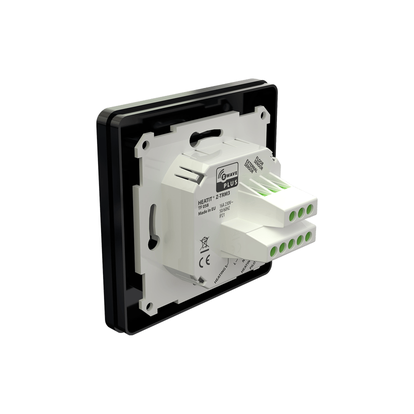 Heatit Z-TRM3 Thermostat 3600W 16A Black