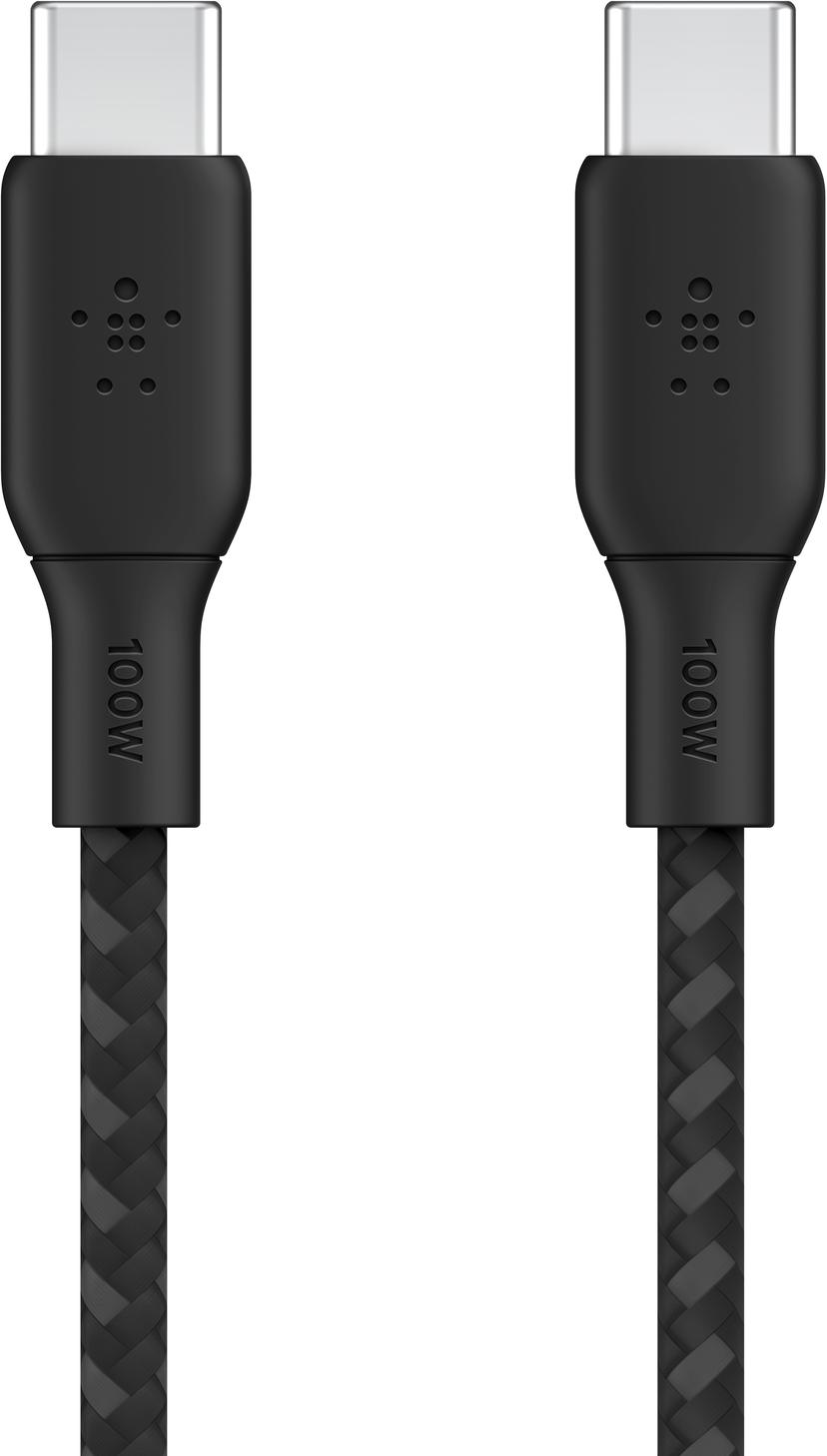 Belkin USB-C to USB-C Cable Braided 2m USB C USB C Sort