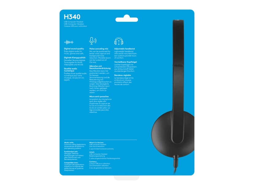 Logitech H340 Stereo USB-A Svart