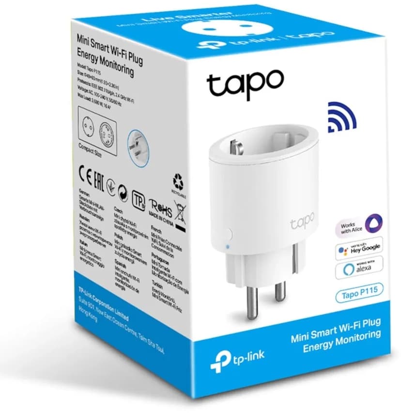 TP-Link Tapo P115 Smarta pluggar 3680 W Vit