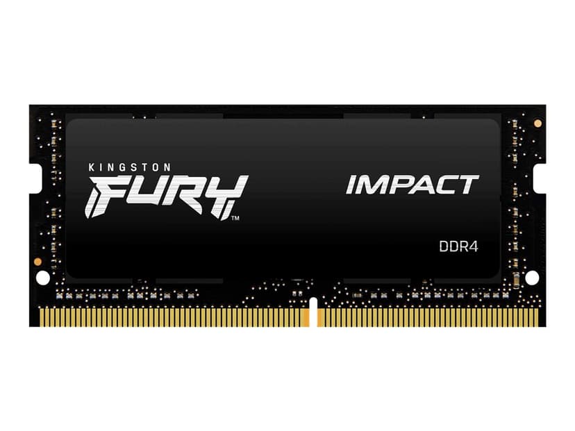 Kingston Technology FURY Impact RAM-minnen 16 GB 1 x 16 GB DDR4 3200 MT/s 260-pin SO-DIMM 16GB 1600, 3200MHz DDR4 260-pin SO-DIMM