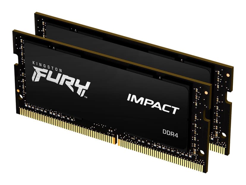 Kingston Technology FURY Impact muistimoduuli 64 GB 2 x 32 GB DDR4 1600 MHz 64GB 1600, 3200MHz DDR4 260-pin SO-DIMM
