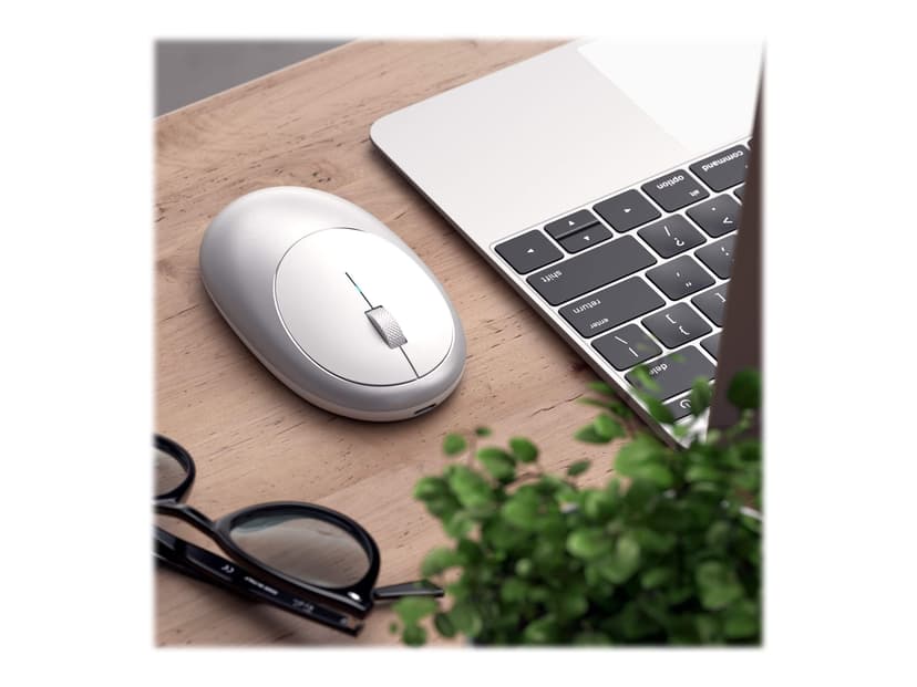Satechi M1 hiiri Office Molempikätinen Bluetooth Optinen Bluetooth Hiiri Hopea