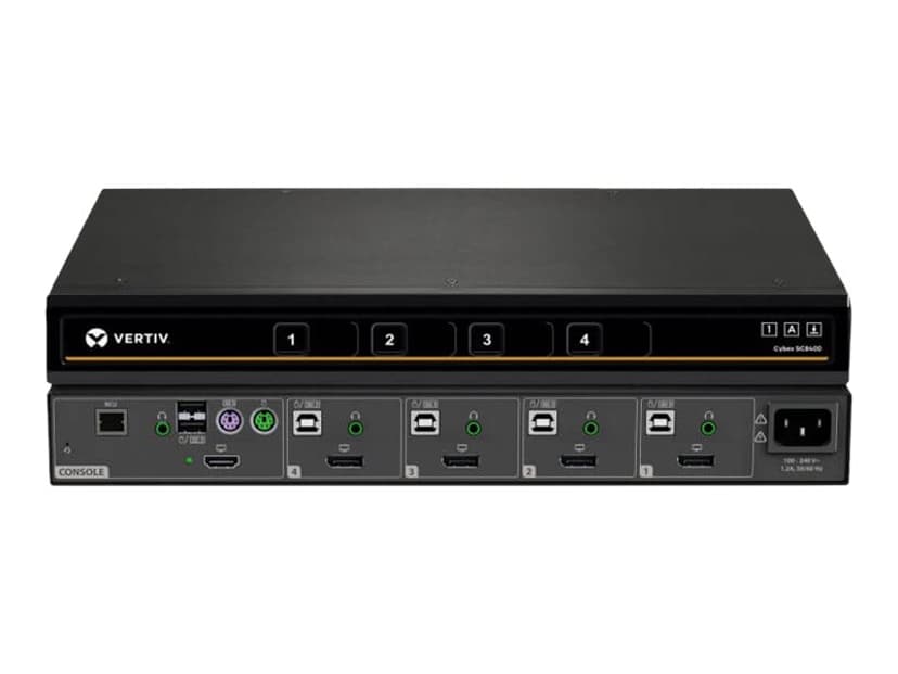 Vertiv SC845DPH-400 KVM-bryter Sort