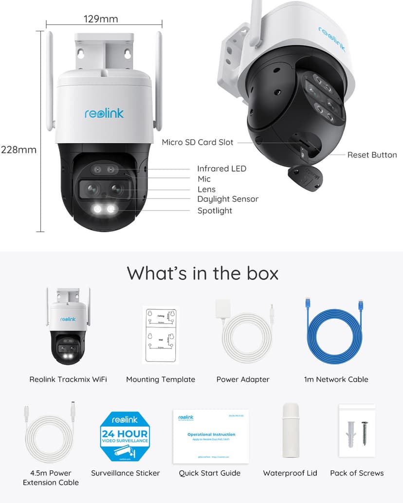 Reolink Trackmix 4g/lte 4k Dual-lens Ptz Camera