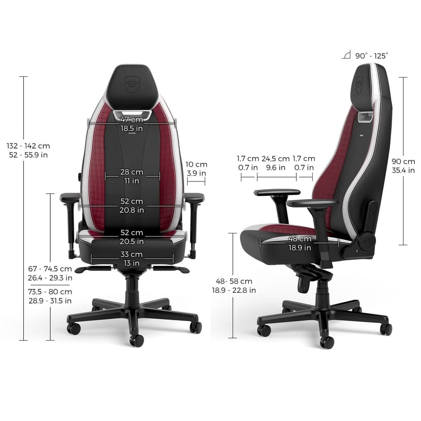 noblechairs LEGEND Black/White/Red Edition