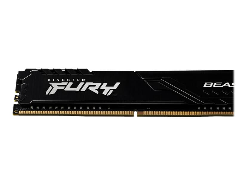 Kingston Technology FURY Beast 128GB 3200MT/s DDR4 CL16 DIMM (Sæt med 4) Black 128GB 1600, 3200MHz DDR4 288-pin DIMM