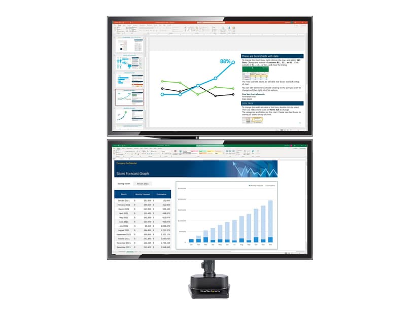 Startech Monitor Arm Dual Up To 32" Max 8kg #nl
