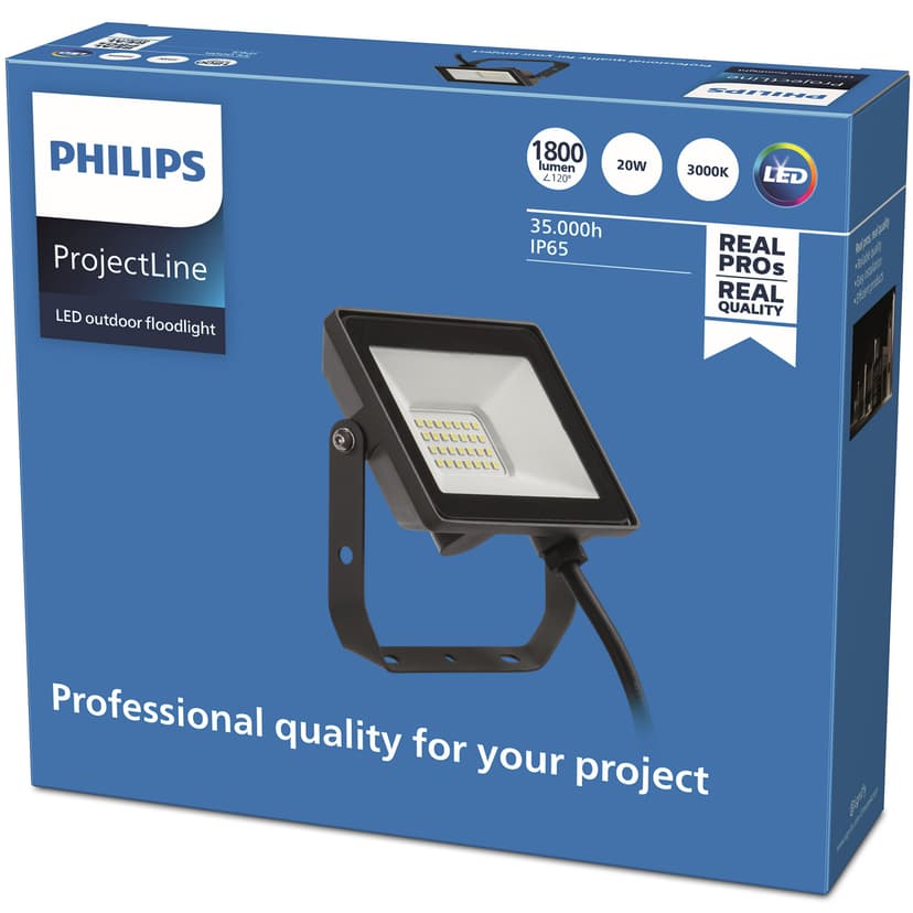 Philips ProjectLine Strålkastare 20W 1800 Lumen