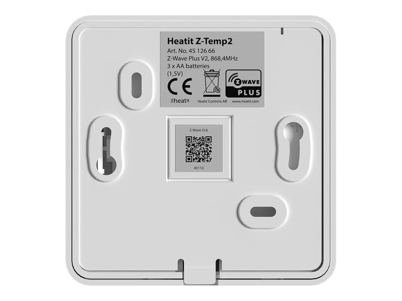 Heatit Z-Temp2 thermostat Battery Black RAL 9011