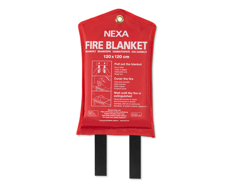 Nexa Brandfilt FB-120RM Silikon 120x120cm Röd