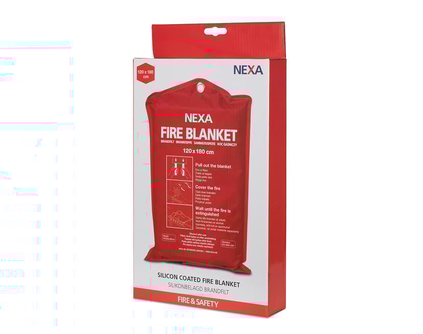 Nexa Fire Blanket FB-180RM Silicone 120x180cm Red