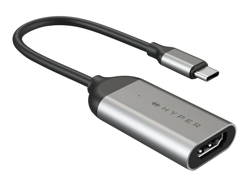 Hyper HD-H8K USB Type-C HDMI Rostfritt stål USB-C HDMI Rostfritt stål