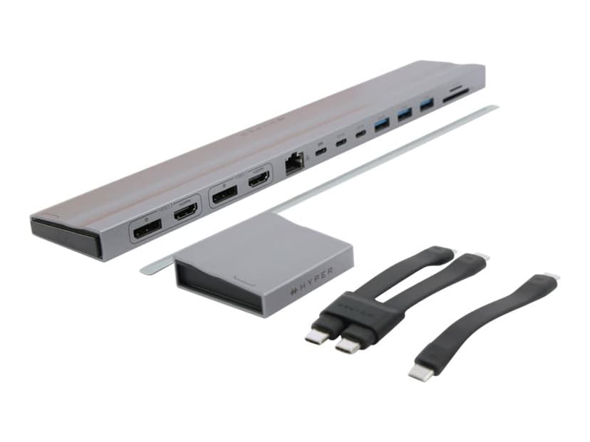 Hyper Targus HyperDrive 4K 2 x USB 3.2 Gen 2 (3.1 Gen 2) Type-C Silver 2 x USB-C 3.2 Gen 2 (3.1 Gen 2)