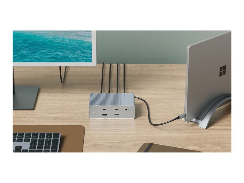 Hyper Targus HDG215-EUZ gränssnittshubbar USB 3.2 Gen 2 (3.1 Gen 2) Type-C Silver USB 3.2 Gen 2 (3.1 Gen 2) Type-C 3,5mm, DisplayPort, HDMI, RJ-45, USB 3.2 Gen 2 (3.1 Gen 2) Type-A, USB 3.2 Gen 2 (3.1 Gen 2) Type-C