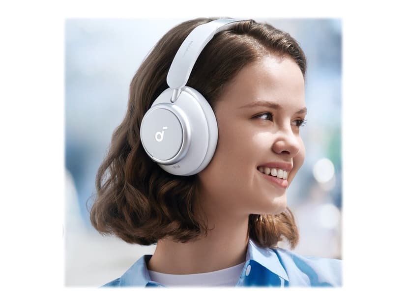 Anker Soundcore Space Q45 Wireless Headset - White USB Type-C Hvid