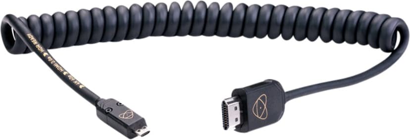 Atomos Micro HDMI to Full HDMI Coiled 40cm 0.4m HDMI Micro HDMI Svart