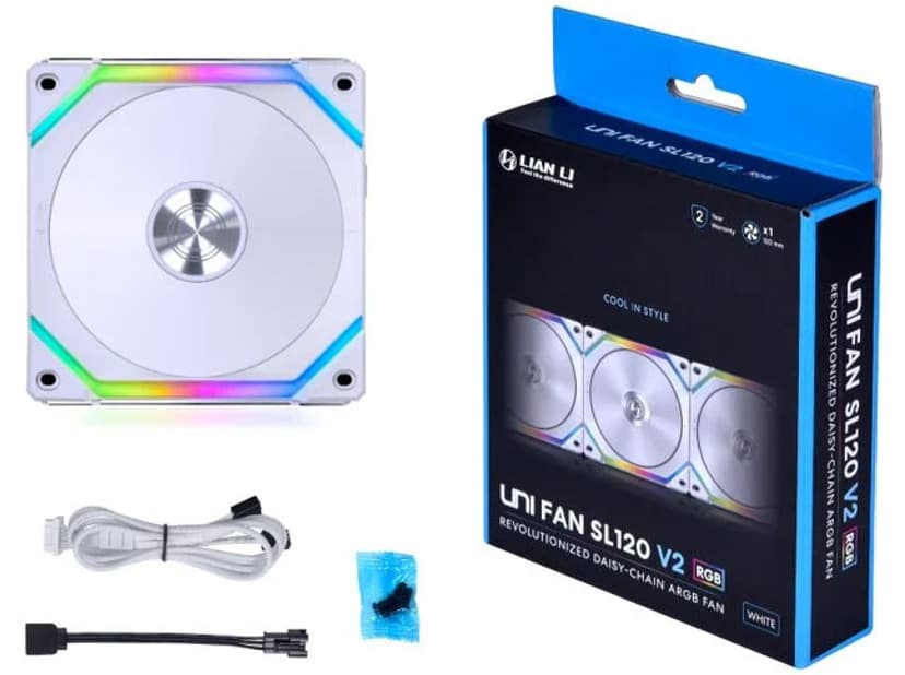 Lian-Li UNI SL V2 120 RGB PWM F Tuuletin Valkoinen
