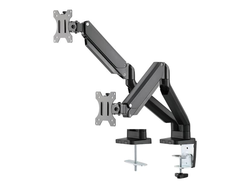 Deltaco Kiinnike Dual Desk Gas Spring 17-32" 1,5-8kg, jossa on 75x75/100x100 VESA