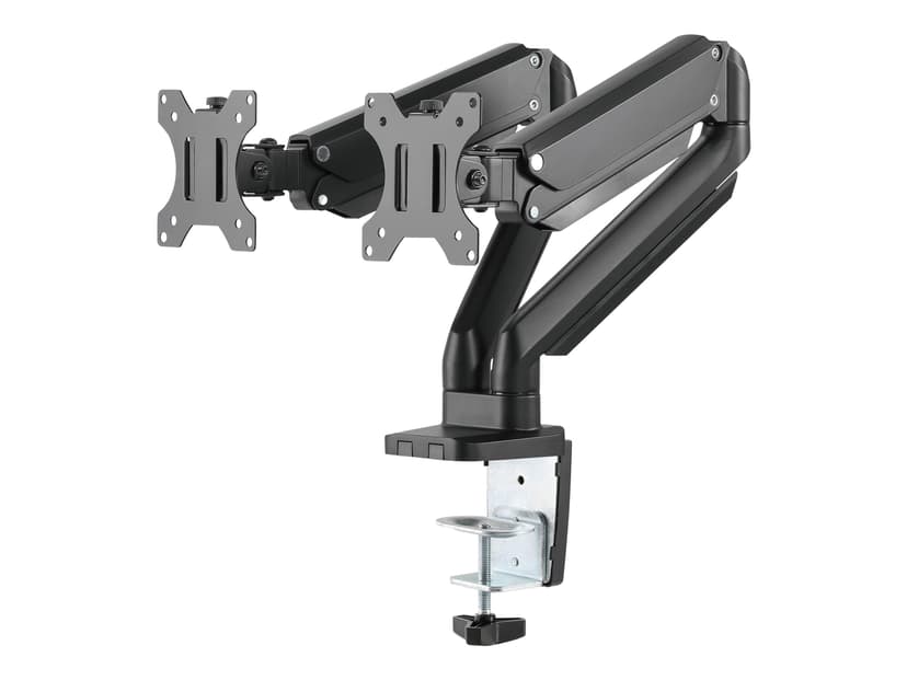 Deltaco Kiinnike Dual Desk Gas Spring 17-32" 1,5-8kg, jossa on 75x75/100x100 VESA