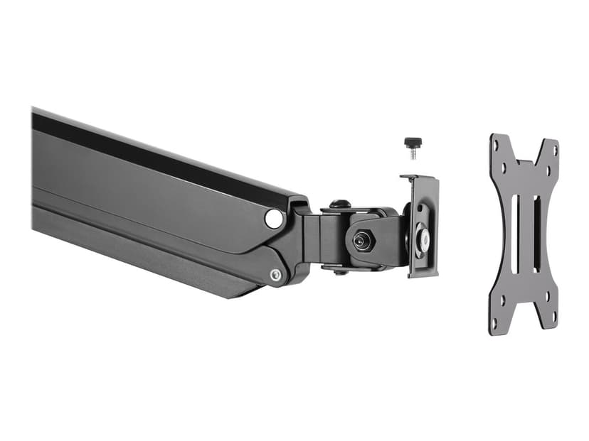 Deltaco Fäste Dual Desk Gas Spring 17-32" 1,5-8kg Med 75x75/100x100 VESA