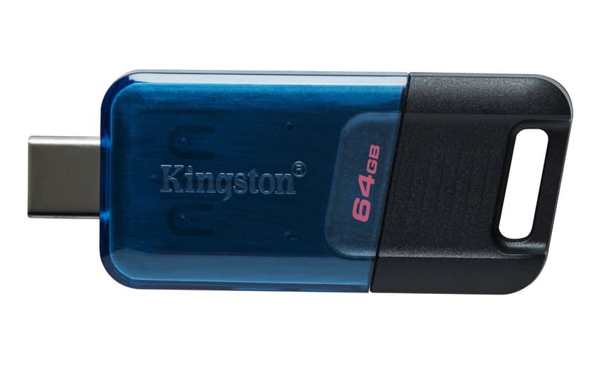 Kingston DataTraveler 80 M 64GB USB-C Svart, Blå