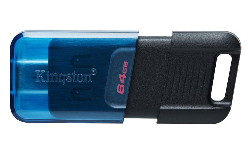 Kingston DataTraveler 80M 64GB USB Type-C Sort, Blå